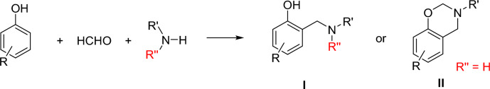 Mannich-type reaction of phenols.