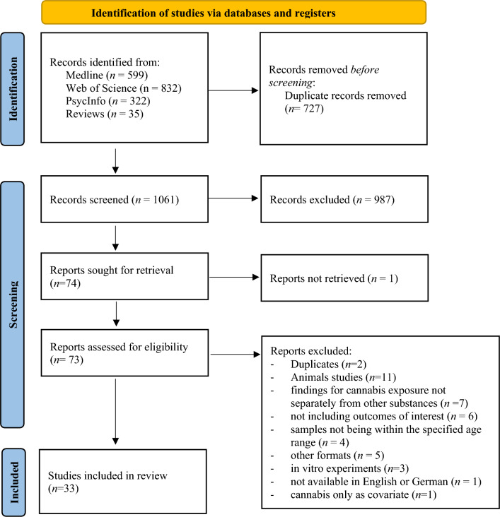 PRISMA flowchart of study selection process (adapted from Page et al. [71])