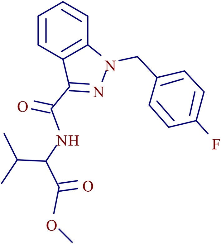 Chemical structure of AMB-FUBINACA.