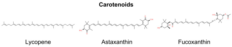 Chemical structures of selected carotenoids showing anti-NMSC effect.