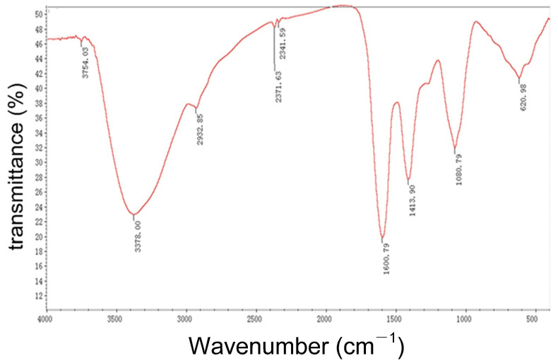 FT-IR spectrum of IHRPs.