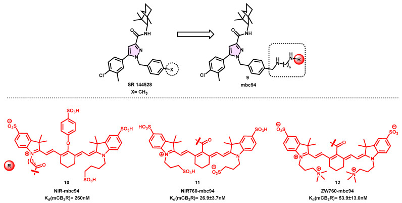 Biarylpyrazole-based CB2 fluorescent probe.