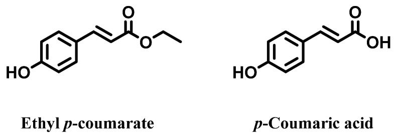 p-Coumaric acid and its ethyl ester in the roots of Cannabis sativa.