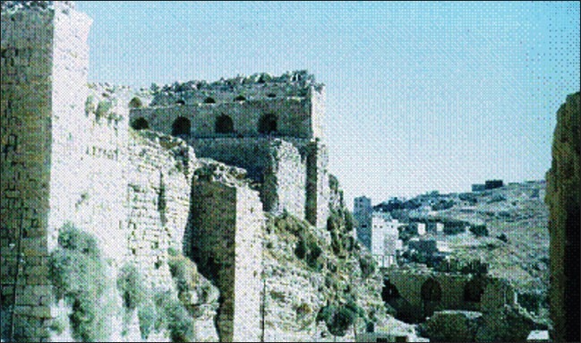 Karak Castle, where Ibn al Quff was born. During his time, it was in Syria, and now it is in Jordan