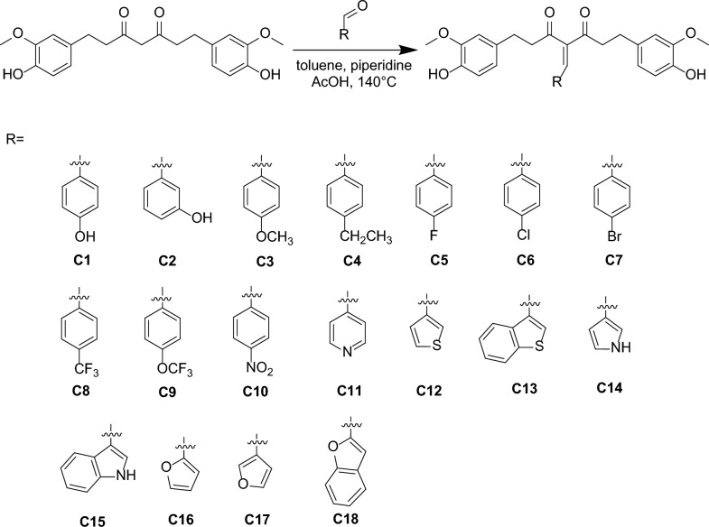 Synthesis of the target compounds C1-C18