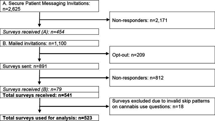 Participant flowchart. This figure demonstrates the number of participants that we identified as initially eligible and ends with the number of participants who had completed data and were included in our analytic sample.