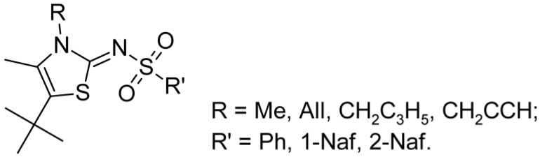 General chemical structure of selective hCB2R agonists.