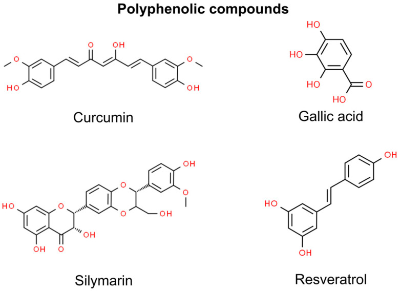 Chemical structures of selected polyphenolic compounds showing anti-NMSC effect.