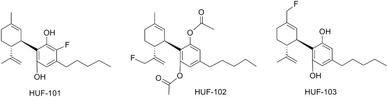 Fluorinated CBD derivatives.