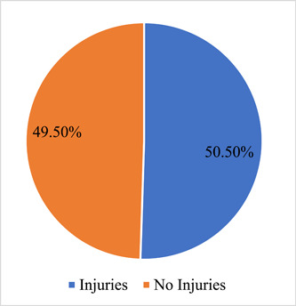 Adolescent injuries in Saint Vincent and the Grenadines schools.