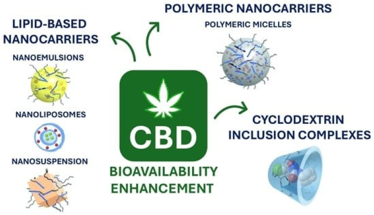 Innovative strategies to enhance the bioavailability of cannabidiol (CBD) [119].