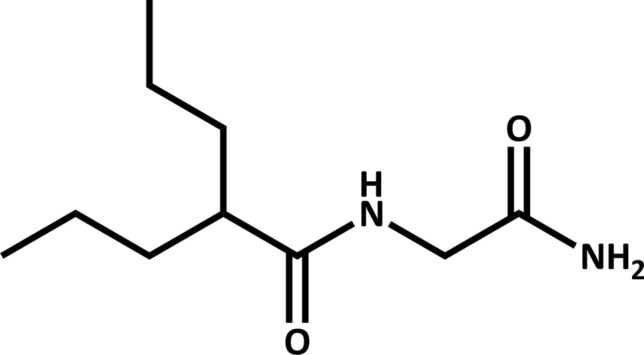 Chemical structure of valrocemide
