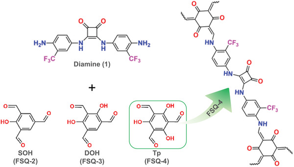 The schematic diagram for the synthesis of FSQ‐2, FSQ‐3, and FSQ‐4.