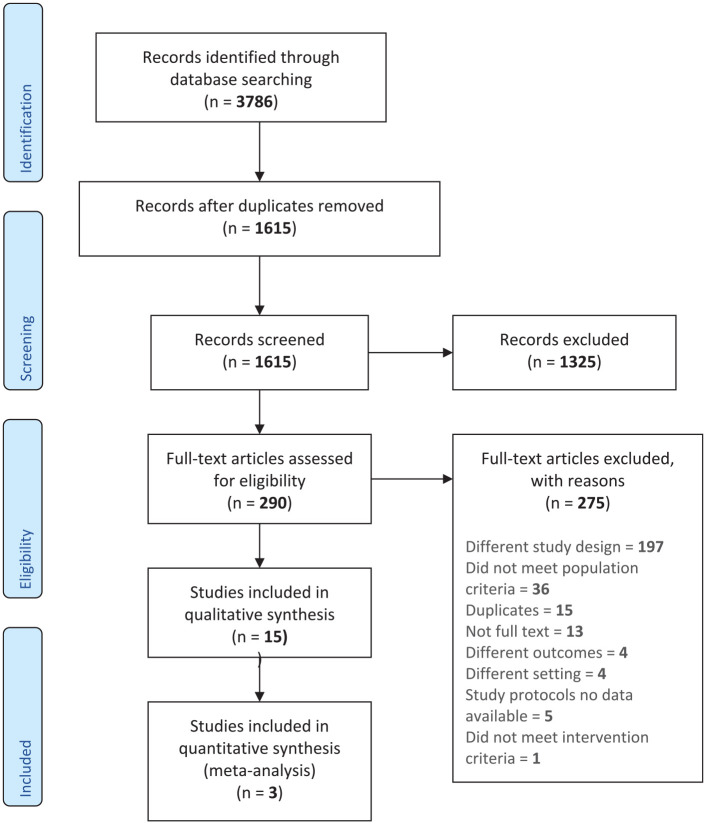 PRISMA flow schema of literature search.