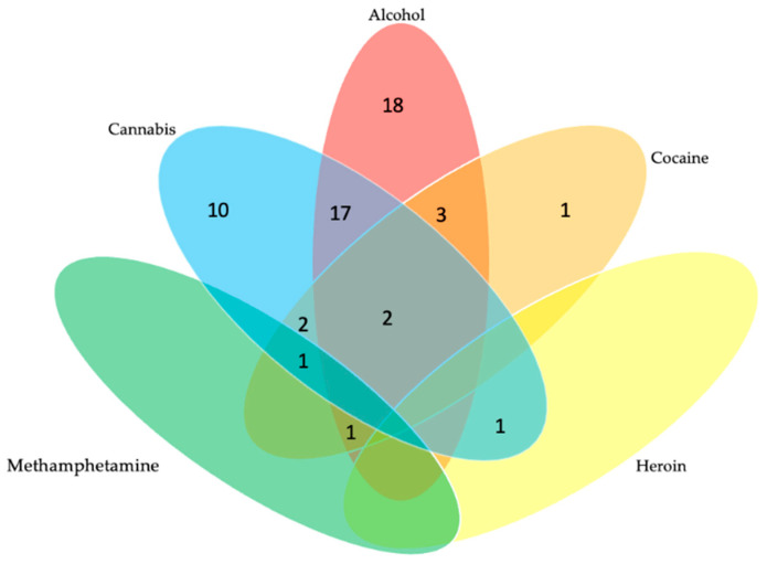 Substance Use Patterns Among a Sample of People with HIV who were ART Adherent (n = 55).