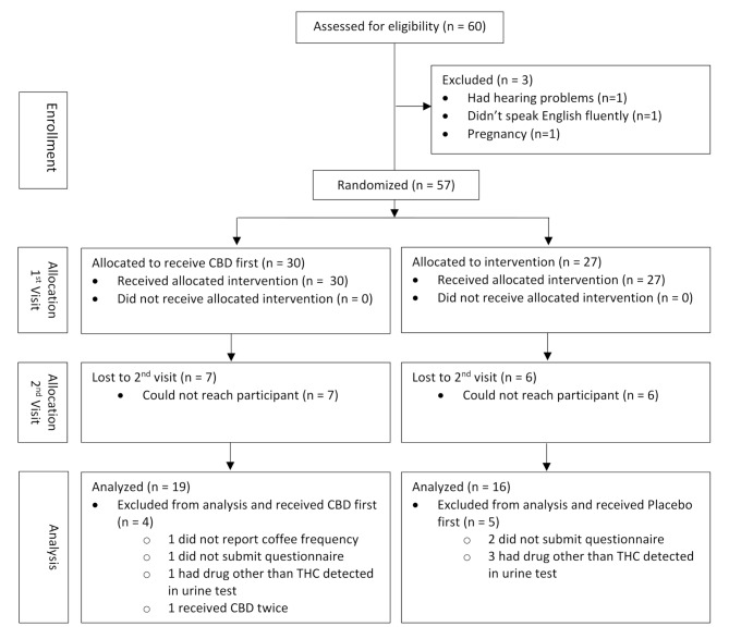 Consort diagram of the process through study phases