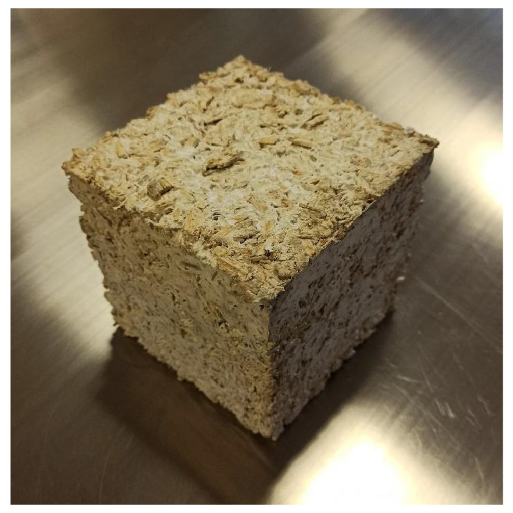 Hemp concrete sample. (Source: own photo).