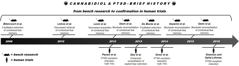 Brief history of advances in research on the use of CBD in PTSD.