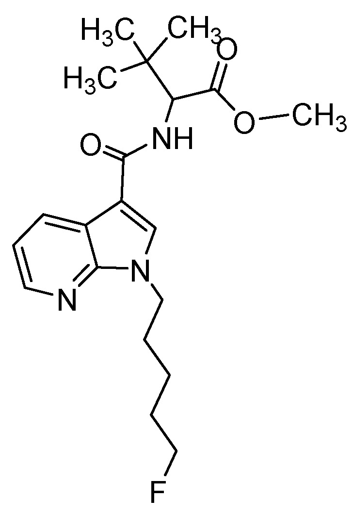 Chemical structure of 7′N-5F-ADB.