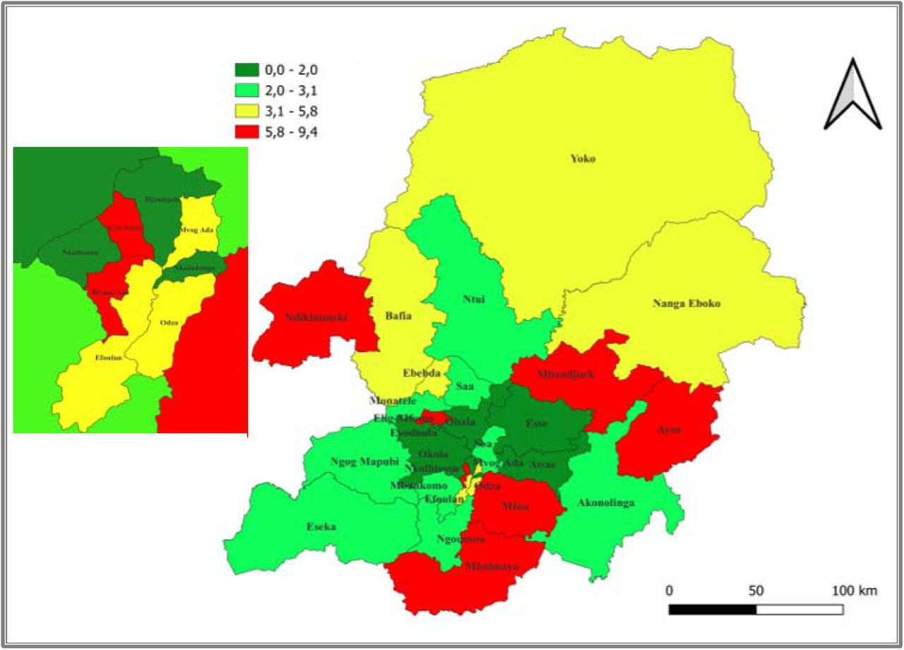 Neonatal mortality in the Health Districts of the Centre Region from 2018 to 2010