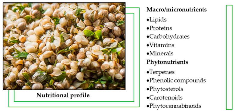 Nutritional composition of hemp seeds.