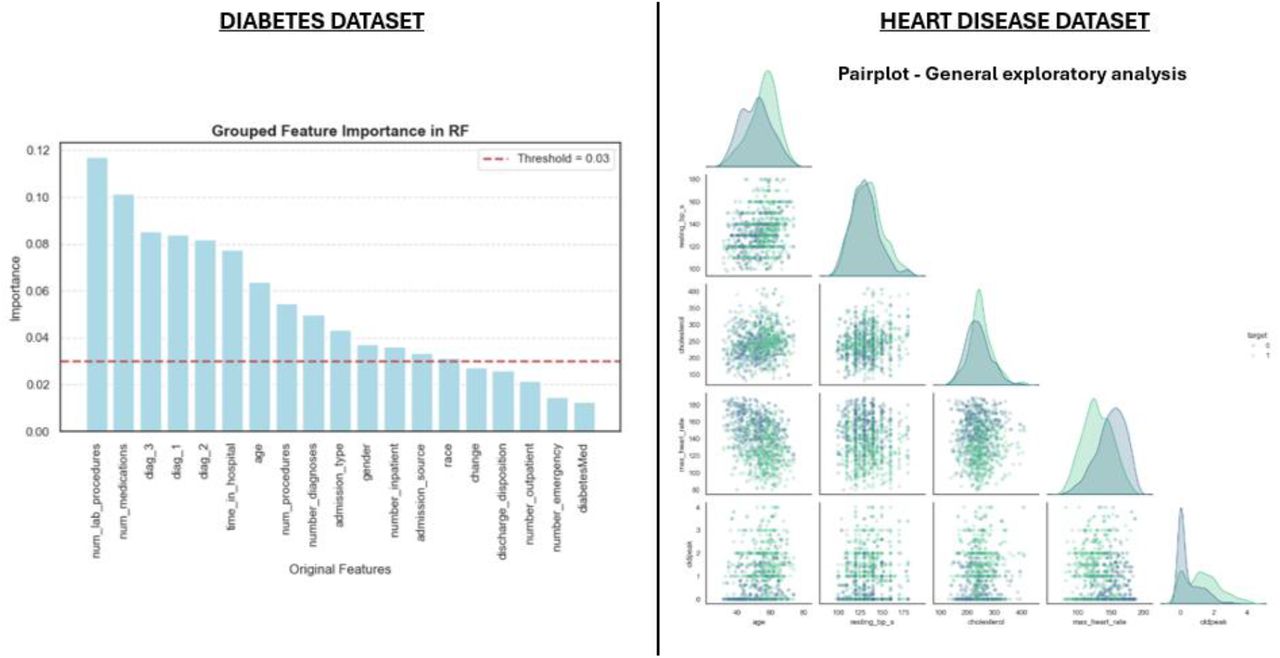 Selection of the Transparency notebook results for both datasets.