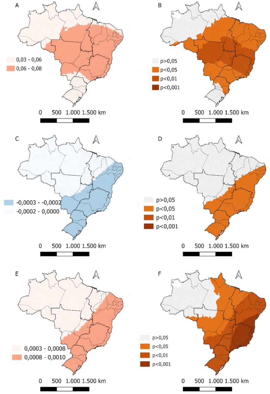 Local indicators associated with congenital syphilis mortality in Brazil from 2008 to 2022.