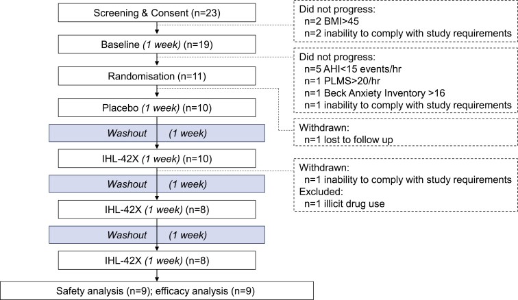 CONSORT flow diagram indicating participant numbers during each phase of the trial.