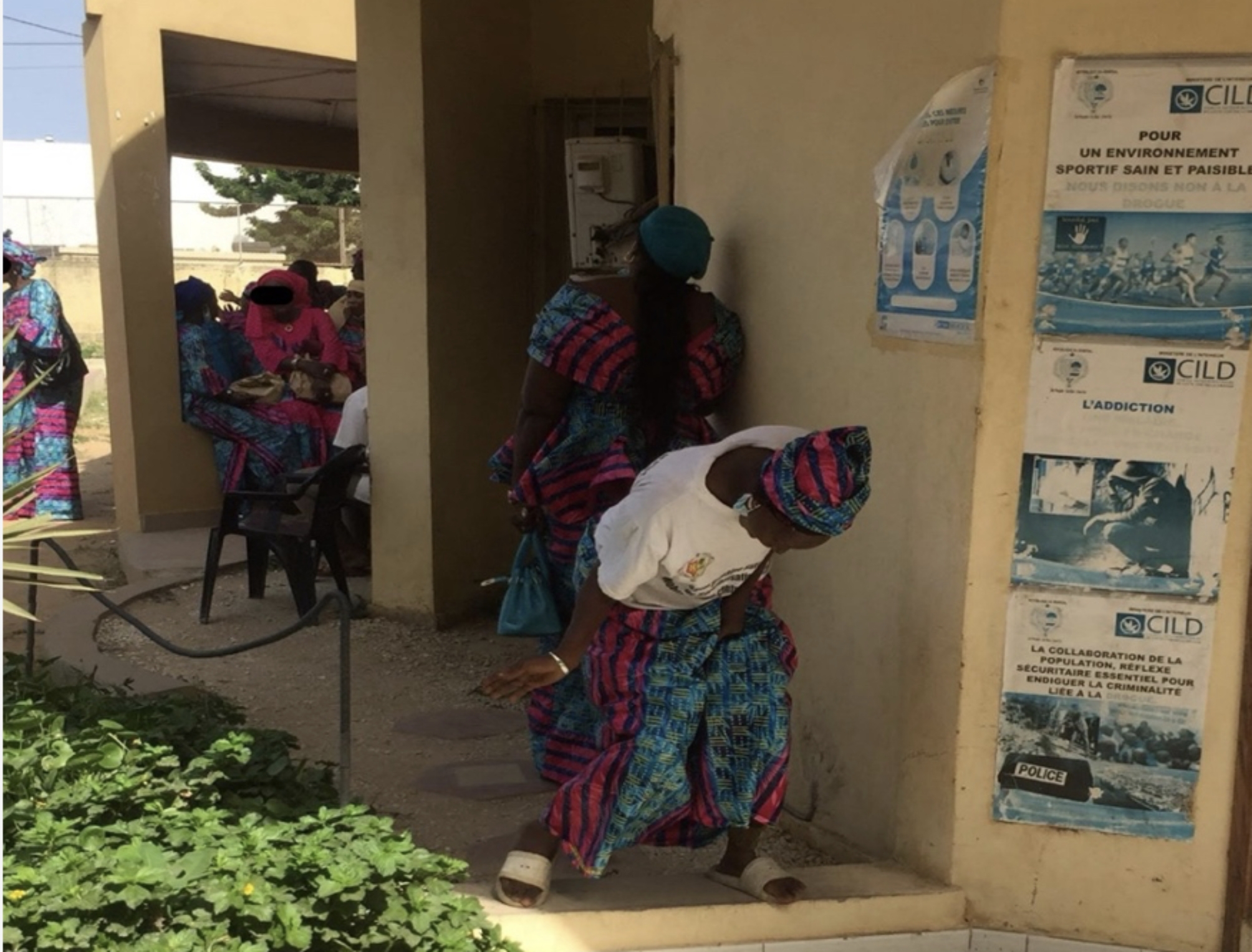 Women wearing nirolé (garment made from a material of the same name) during the Zero Discrimination Day 2020 campaign at CEPIAD (Dakar)