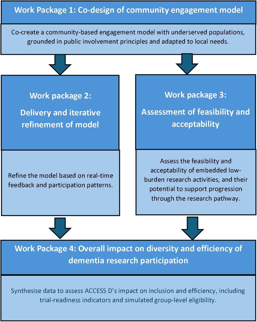 Conceptual overview of the ACCESS D work package structure