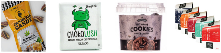 Some cannabis edibles on the South African market [79].