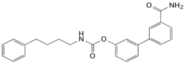 Structural formula of the FAAH inhibitor URB878.