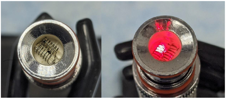 Kind Dream heating element (left—coils, right—heated coils).