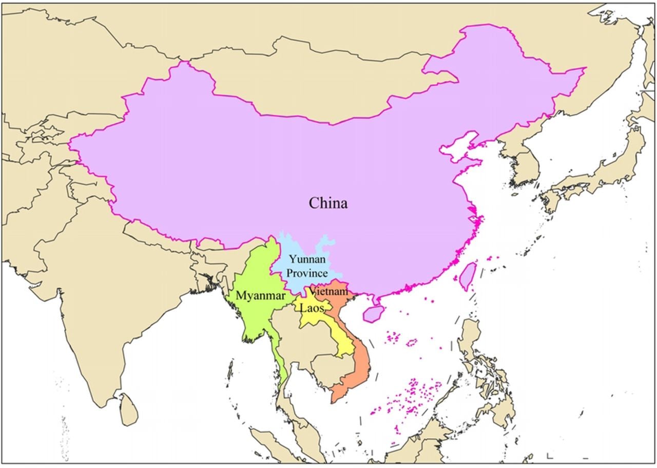 The unique geographical location of Yunnan within China’s southwestern border region