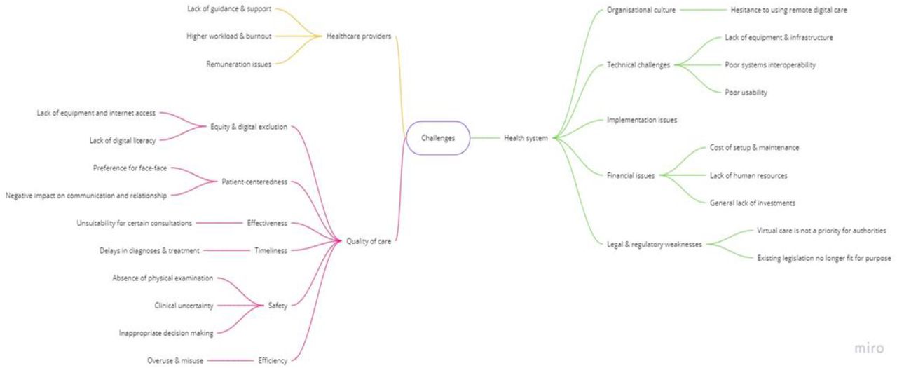 Conceptual map of main challenges identified