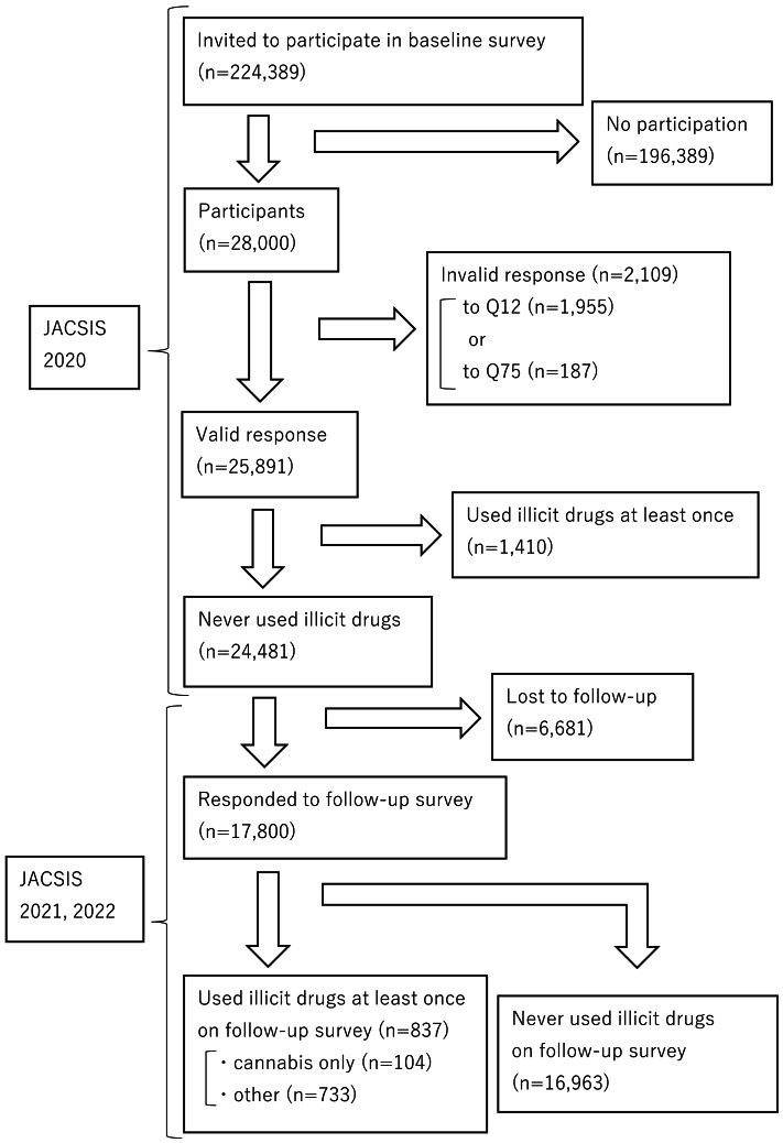 Flowchart of study participants.JACSIS, Japan COVID-19 and Society Internet Survey.