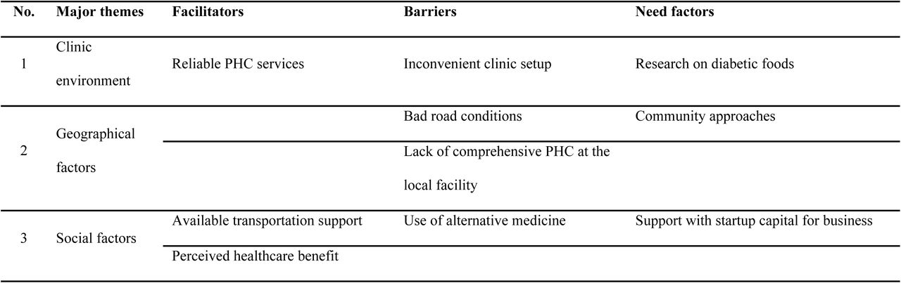 Thematic Areas underpinned by Andersen-Newman Theoretical Framework