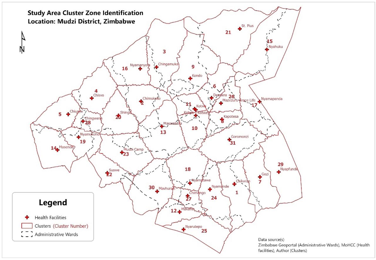 Cluster Zone identification map