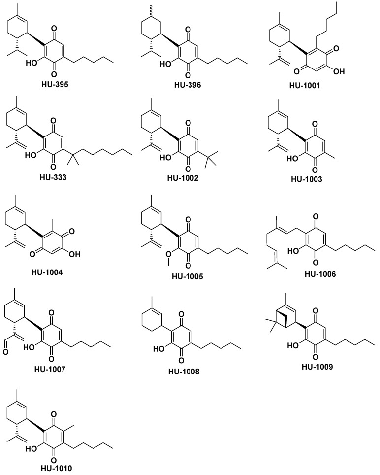 HU-331-like compounds synthesized in this study.
