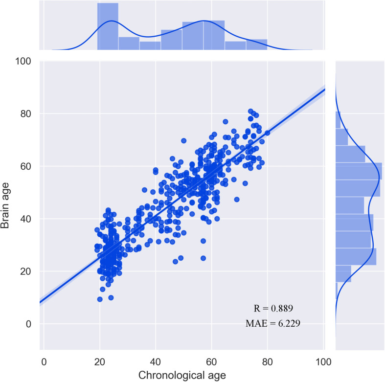 Performance of the prediction model.