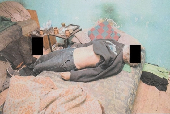 Position of the victims. Victim A (left), Victim B (right)