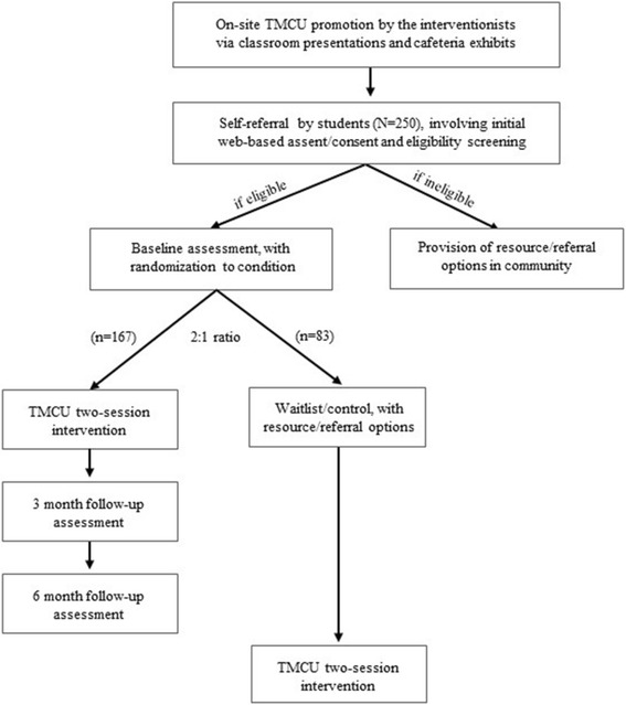 CONSORT flow diagram for students