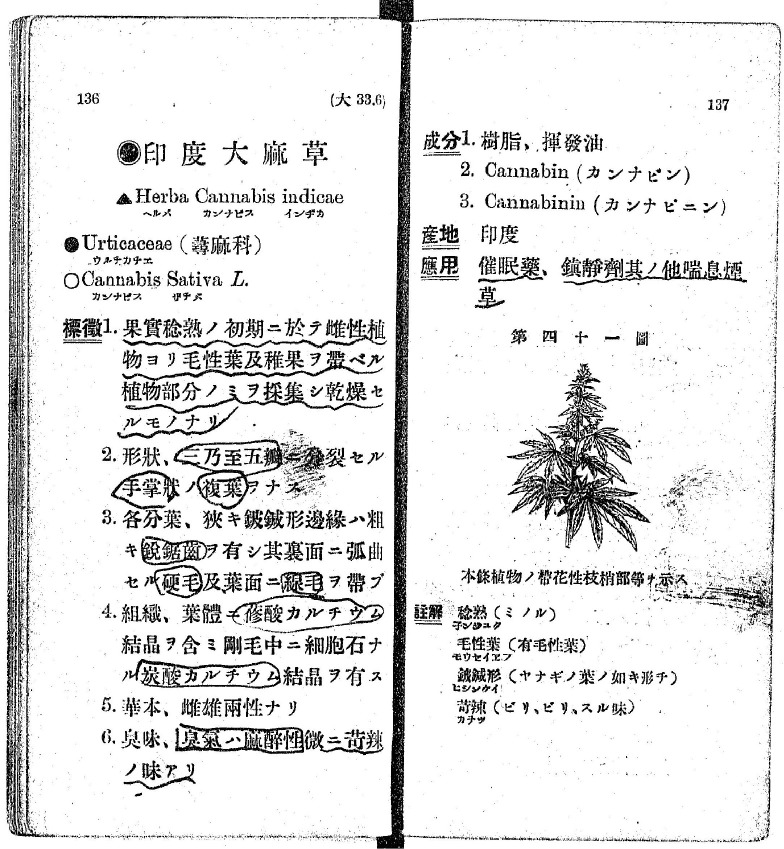 The Essence of Pharmacognosy for examinations. Revised and enlarged 8th edition (受験必携生薬学粋 改訂増補8版), published in November, 1911 [22].