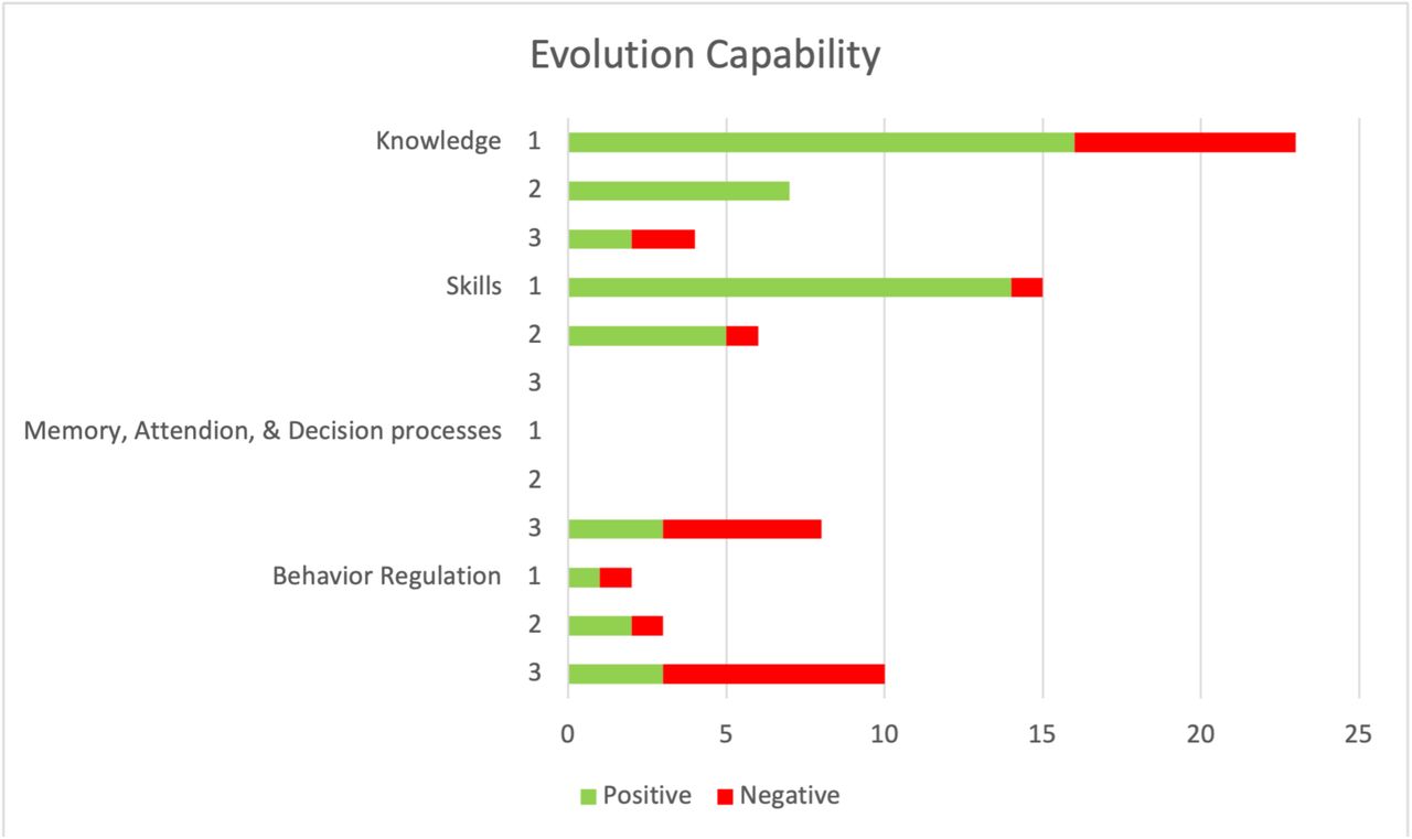 The Evolution of Determinants related to Capability that influenced VR Implementation over time