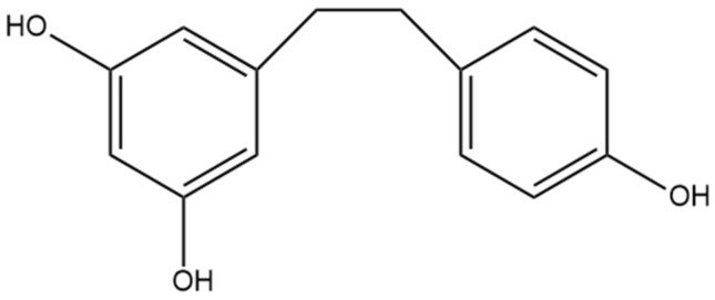Structural diagram of dihydroresveratrol (MW 230.26).