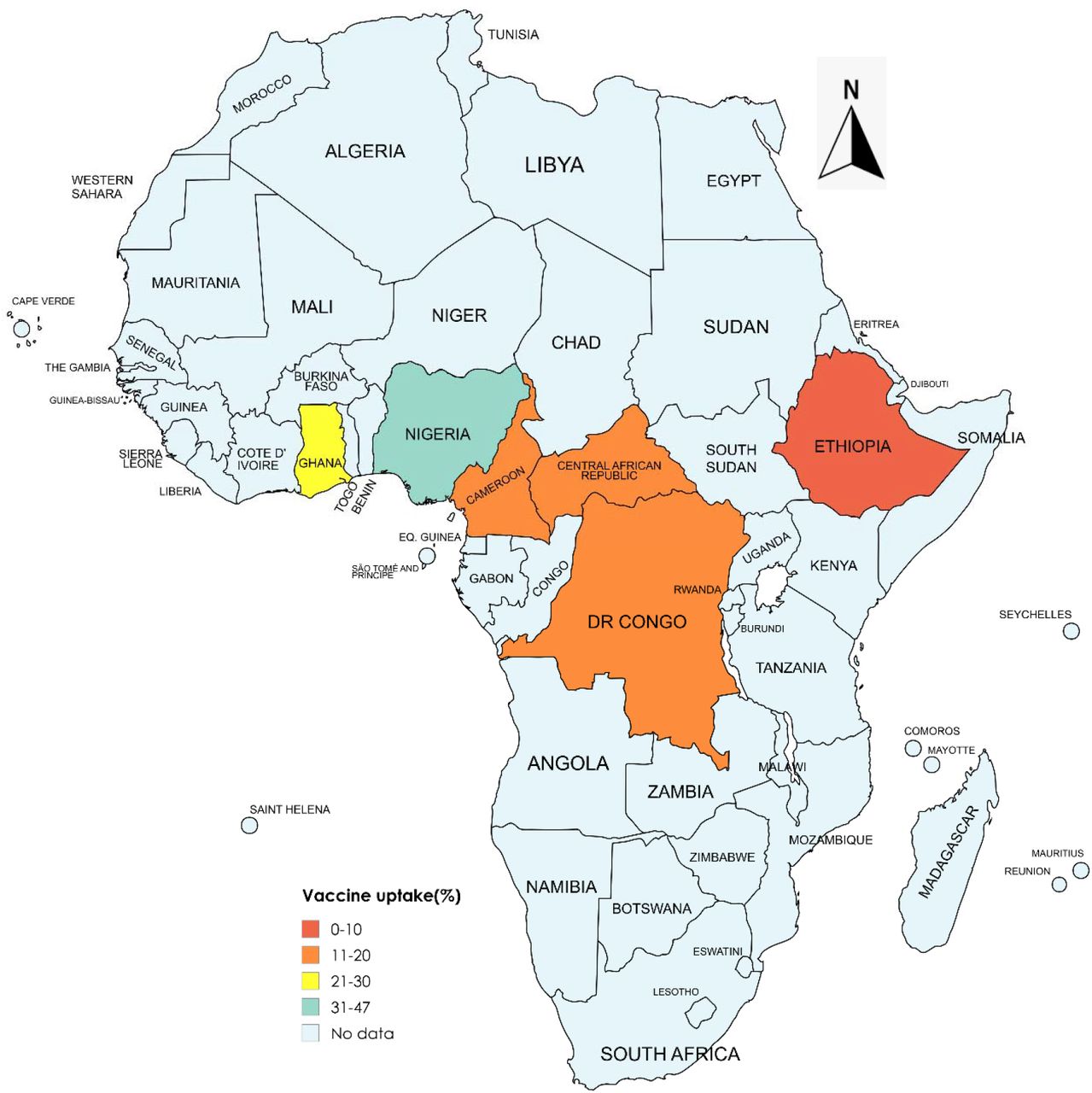 Map of the vaccine coverage trends by country, Africa, 1970-2024 (See Additional file 3, Supplementary Fig. 2)