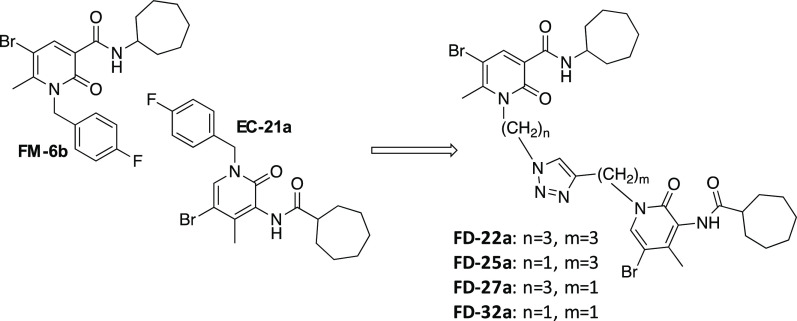 Design of compounds FD-22a, FD-25a, FD-27a, and FD-32a.