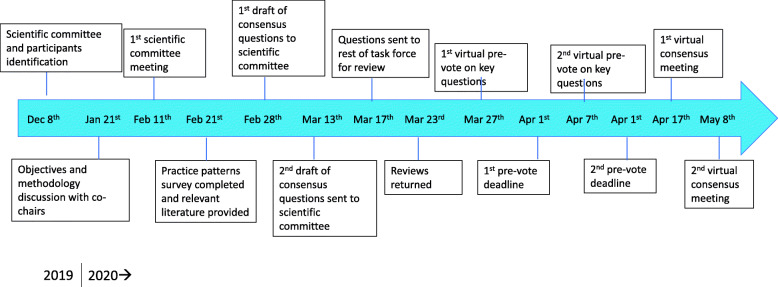 Timeline and Flow of modified Delphi process