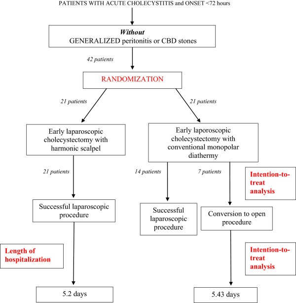 Flow chart and results of the study.