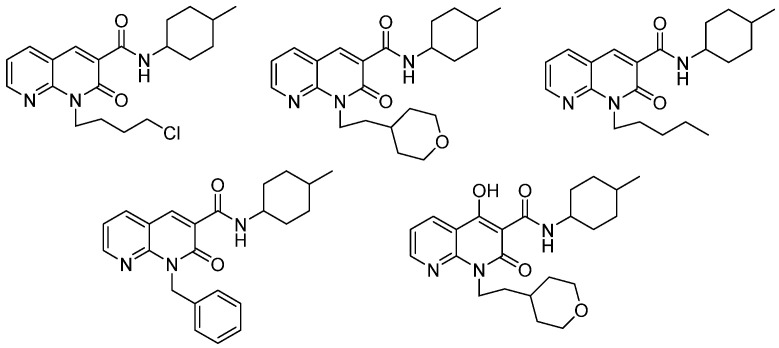 1,8-naphthyridin-2(1H)-one-3-carboxamide derivatives with antiproliferatve or/and anti-inflammatory activity.